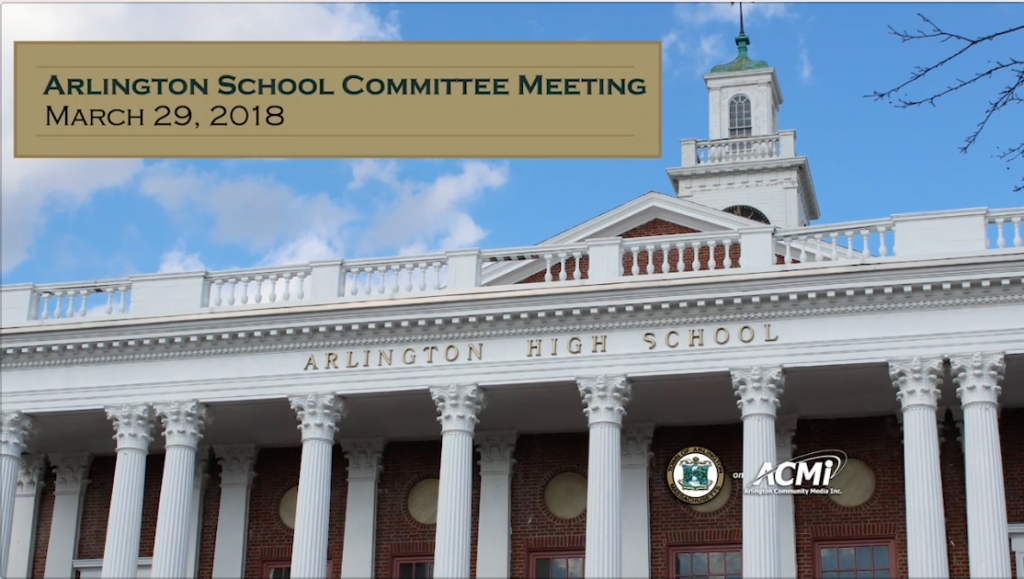 School Committee Meeting – March, 29, 2018 School Committee Meeting – March, 29, 2018