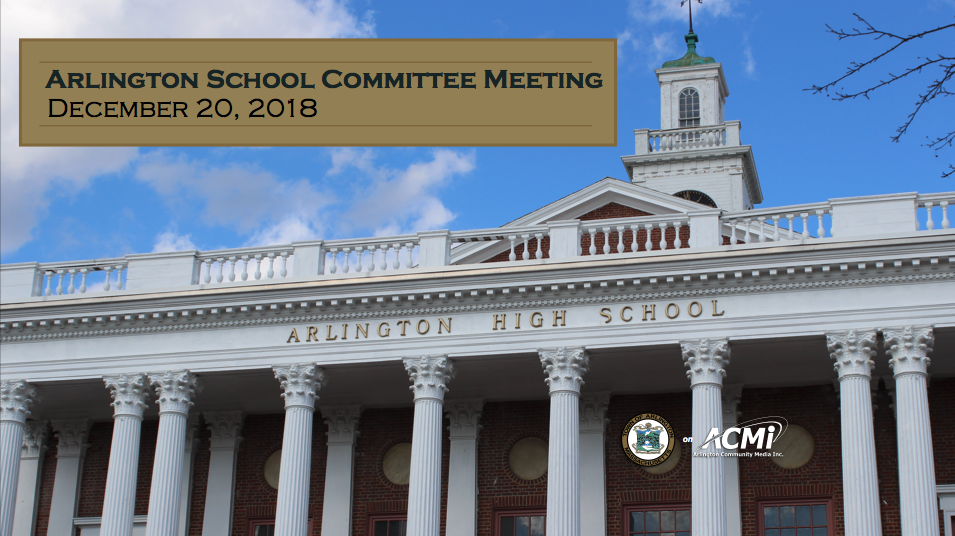 School Committee Meeting – December 20, 2018 School Committee Meeting – December 20, 2018