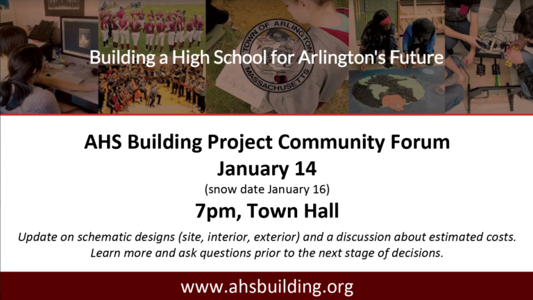AHS Building Project Community Forum – LIVE AHS Building Project Community Forum – LIVE