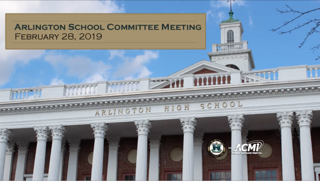 School Committee Meeting – February 28, 2019 School Committee Meeting – February 28, 2019