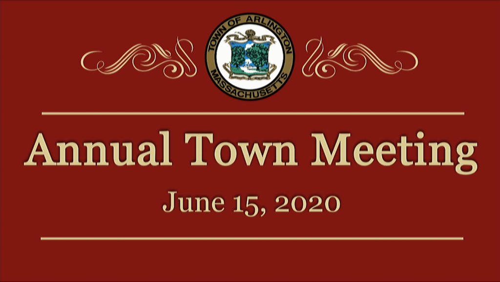 Annual Town Meeting – June 15, 2020 Annual Town Meeting – June 15, 2020